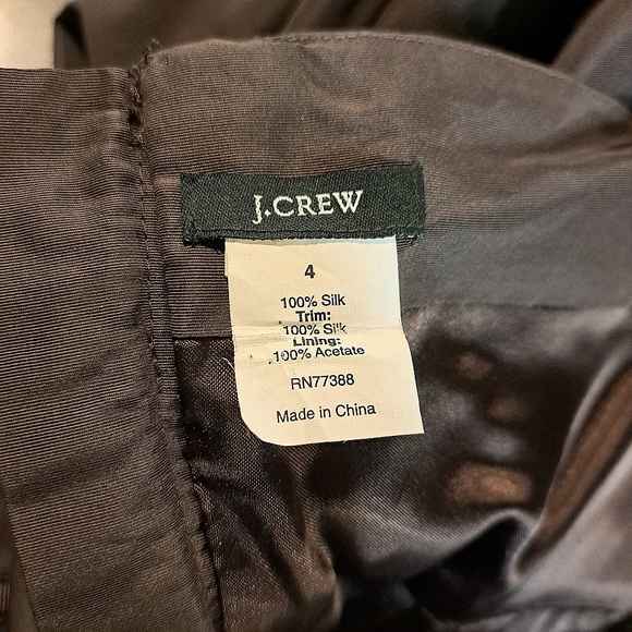 J. Crew Brown Strapless Silk Dress - Picture 7 of 7